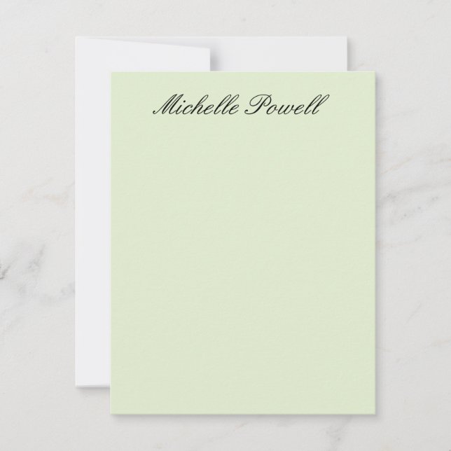 Moderne, leichte Pastellfarbe-Trend-Script Mitteilungskarte (Vorderseite)
