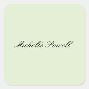 Moderne, leichte Pastellfarbe-Trend-Script Quadratischer Aufkleber
