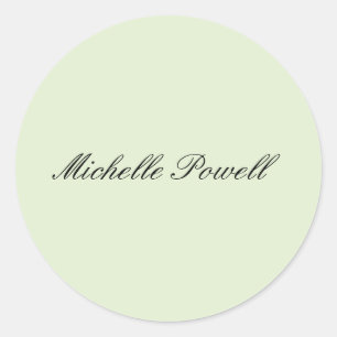 Moderne, leichte Pastellfarbe-Trend-Script Runder Aufkleber