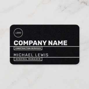 Moderne Leitungsabschnitte schwarze Visitenkarte