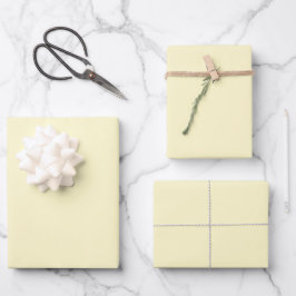 Moderne Lemongelbe Schlichte Solid-Farbe Geschenkpapier Set