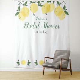 Moderne Lemons Brautparty Foto Stand Hintergrund Wandteppich