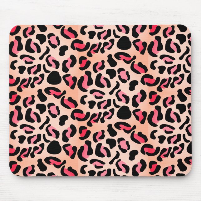 Moderne Leopardenmuster-Tierprint Mousepad (Vorne)
