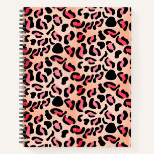 Moderne Leopardenmuster-Tierprint Notizbuch