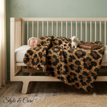 Moderne Leopardenprint-Leichte Babodecke Design
