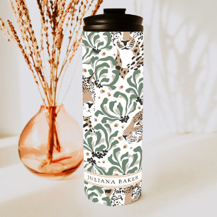Moderne Leopardfolie Personalisierte Thermotumble Thermosbecher