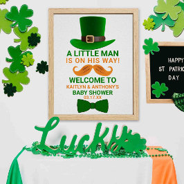 Moderne Leprechaun St. Patrick's Day Kinderdusche Poster