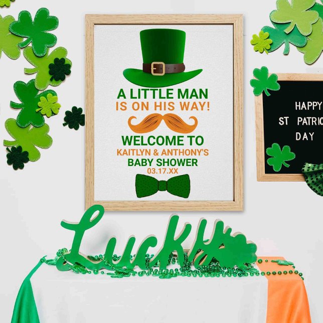 Moderne Leprechaun St. Patrick's Day Kinderdusche Poster (Von Creator hochgeladen)