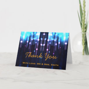 Moderne Leuchten Glitzer Confetti Glitzern Vielen Dankeskarte