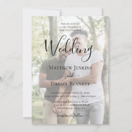 Moderne LGBTQ-Hochzeit für Foto Einladung