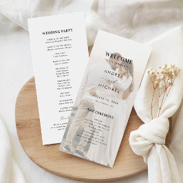 Moderne, lichtdurchflutete, transparente Hochzeit Programm