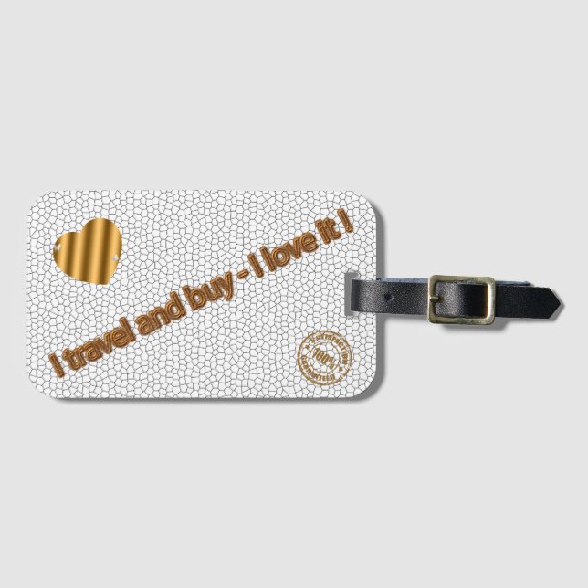 Moderne Liebe aus Hartglas Gepäckanhänger (Vorderseite (Horizontal))