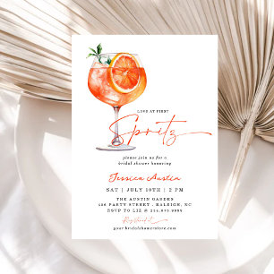 Moderne Liebe bei der ersten Spritz Brautparty Ein Einladung