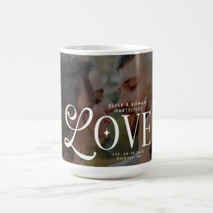 Moderne Liebe Benutzerdefiniertes Hochzeitsfoto Pa Kaffeetasse