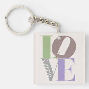 Moderne Liebe Custom Wedding Gefallen Schlüsselanhänger