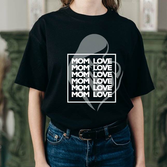 Moderne Liebe der Mama - Minimalistischer Mutterta Tri-Blend Shirt (Von Creator hochgeladen)