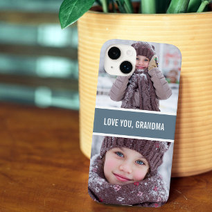 Moderne Liebe dich Oma 2 Fotos Case-Mate iPhone 14 Plus Hülle