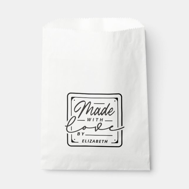 Moderne Liebe-Etiketten Geschenktütchen (Vorderseite)