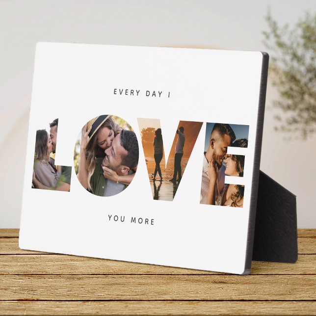 Moderne LIEBE Foto Collage Cutout Valentinstag Fotoplatte (Von Creator hochgeladen)