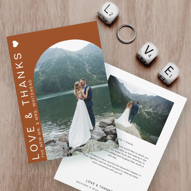 Moderne Liebe Foto Dankeskarte (Von Creator hochgeladen)