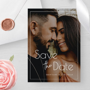 Moderne Liebe Foto Save the Date Minimalistisch El