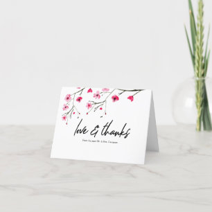 Moderne Liebe für das Heiligtum Cherry Blossom und Dankeskarte