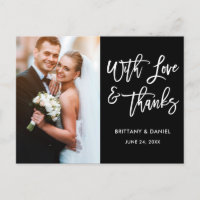 Moderne Liebe für Pinselskripte und Danke Wedding