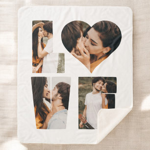 Moderne LIEBE Herz Foto Instagram Valentinstag Sherpadecke