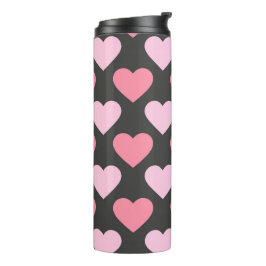 Moderne Liebe Herzmuster Thermosbecher