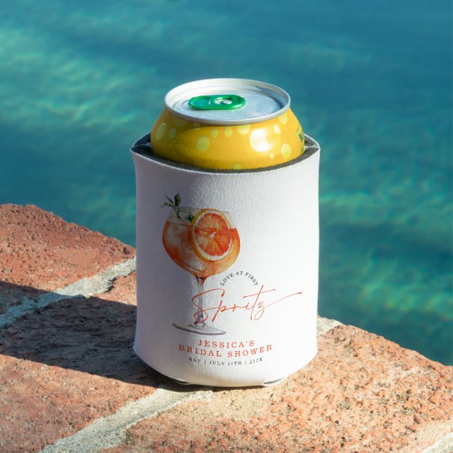 Moderne Liebe im ersten Spritz-Brautparty Dosenkühler (In Situ Pool)