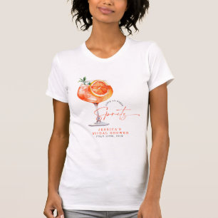Moderne Liebe im ersten Spritz-Brautparty T-Shirt