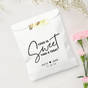 Moderne Liebe ist süß machen eine Leckerei Hochzei Geschenktütchen