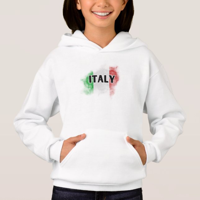 Moderne Liebe Italien Flaggen Rom Souvenir Hoodie (Vorderseite)