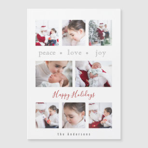 Moderne Liebe Joy Peace Multi-Foto Magnetkarte