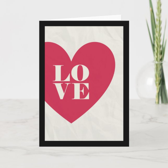 Moderne Liebe - Karte des Valentines Tages (Vorderseite)