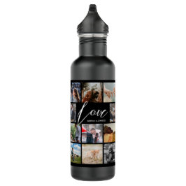 Moderne Liebe kundenspezifische Foto Collage Valen Edelstahlflasche