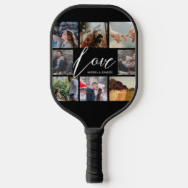 Moderne Liebe kundenspezifische Foto Collage Valen Pickleball Schläger