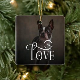 Moderne Liebe Maßgeschneiderte Hunde Haustiere Fot Keramikornament