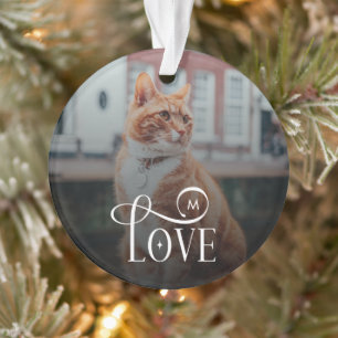 Moderne Liebe Maßgeschneiderte Katzen Haustiere Fo Ornament