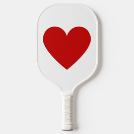 Moderne Liebe mit einfachem Rotem Herzen Minimalis Pickleball Schläger