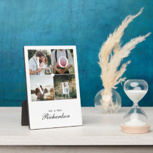Moderne Liebe Neuauflage Hochzeitfoto Collage Whit Fotoplatte