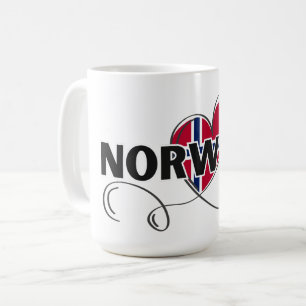 Moderne Liebe Norwegen Flaggenskandinavien Souveni Kaffeetasse