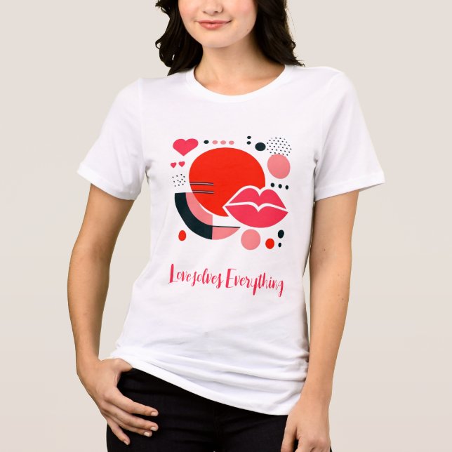Moderne Liebe Pop Kunst Tri-Blend Shirt (Vorderseite)