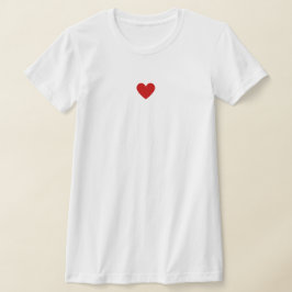 Moderne Liebe Rot und Weiß Herz stilvoll und indiv T-Shirt