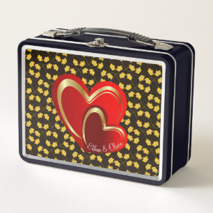 Moderne Liebe Rotes Herz Personalisierte Beziehung Metall Brotdose