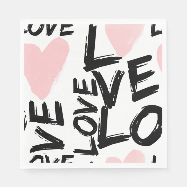 Moderne Liebe Serviette (Vorderseite)