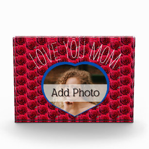 Moderne LIEBE SIE MAMA Geschenk für Mutter Herzstü Fotoblock