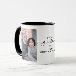 Moderne Liebe Sie Opa/Grampy/andere 2-Foto Tasse