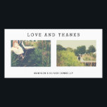 Moderne Liebe und dank Hochzeitsfotografie Dankeskarte<br><div class="desc">Modern Vielen Dank für Ihre Hochzeit Foto Collage</div>