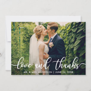 Moderne Liebe und Dank   Hochzeitsszenario Foto Vi Dankeskarte